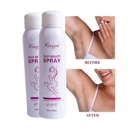 Silky Beauty Spray, Quick and Painless Hair Removal Spray Foam for Legs, Arms, Underarms, Chest, Back, for Men and Women Skin Care