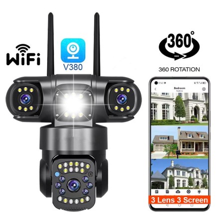 Allrounder 3 Lens 3 Display WiFi Waterproof IP Camera  ৩ মাস ওয়ারেন্টি ৭ দিন গ্যারান্টি
